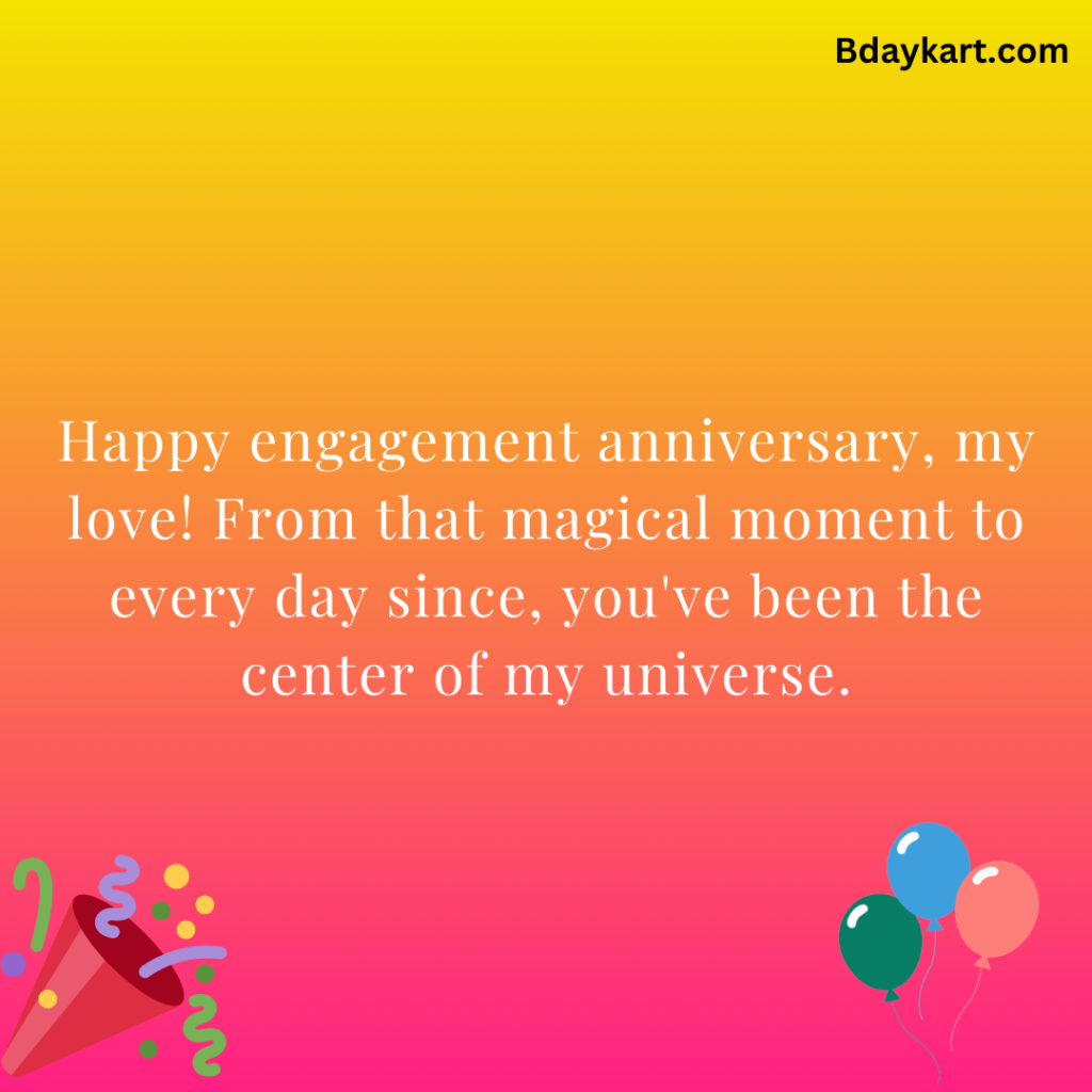 Engagement Anniversary Wishes to Wife from Husband