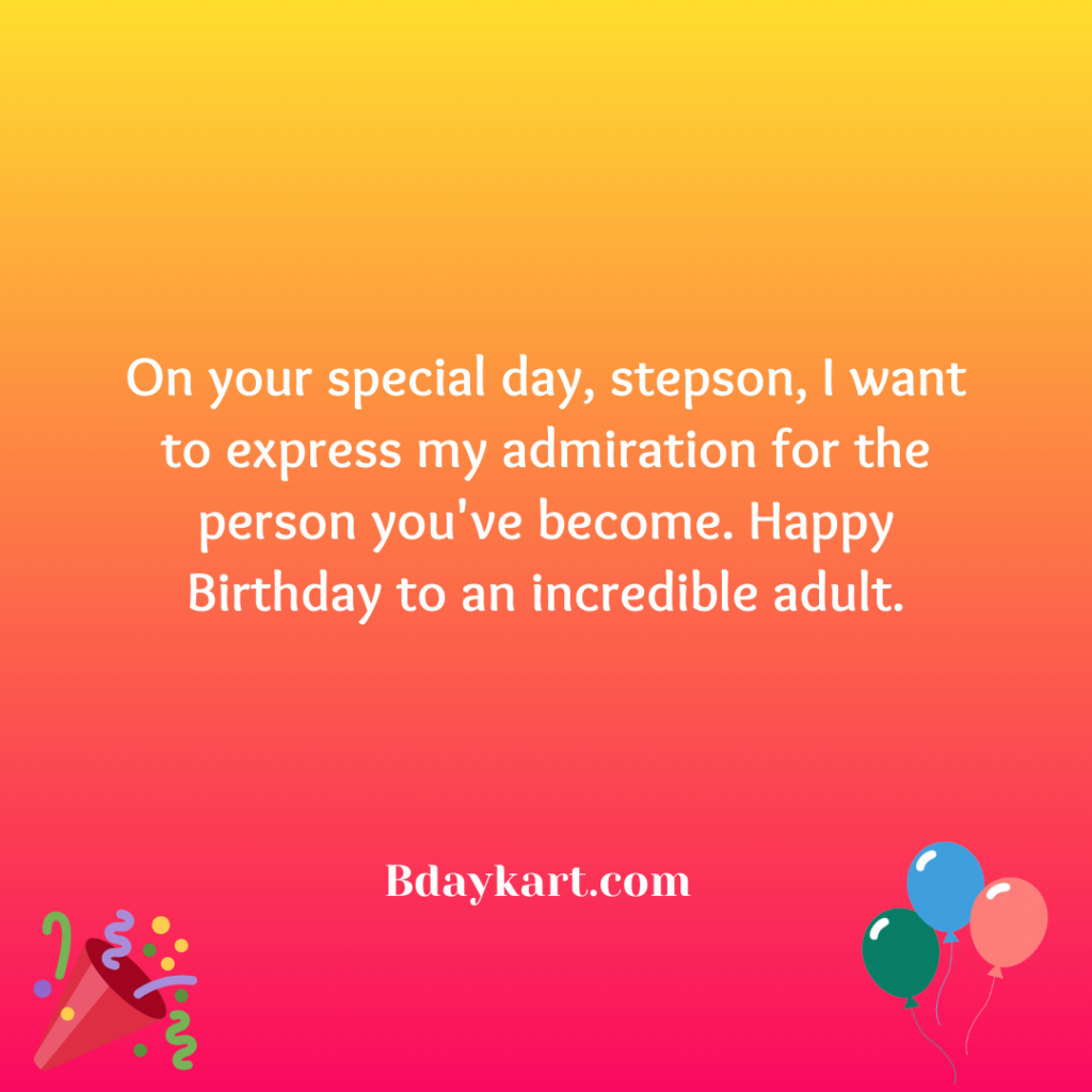 Birthday Wishes for Adult Stepsons