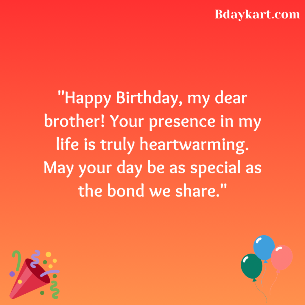 Heart Touching Birthday Wishes for Brother from Sister