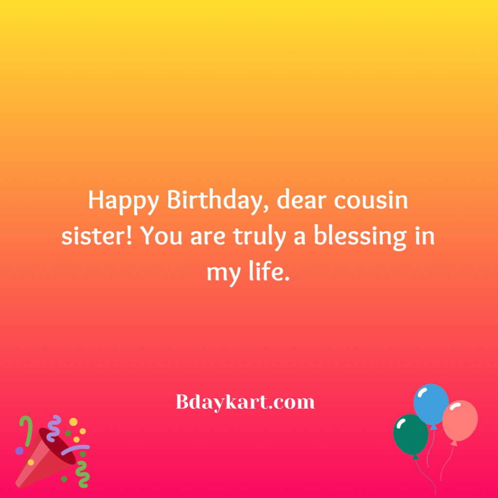 Sweet Happy Birthday Wishes for Cousin Sister