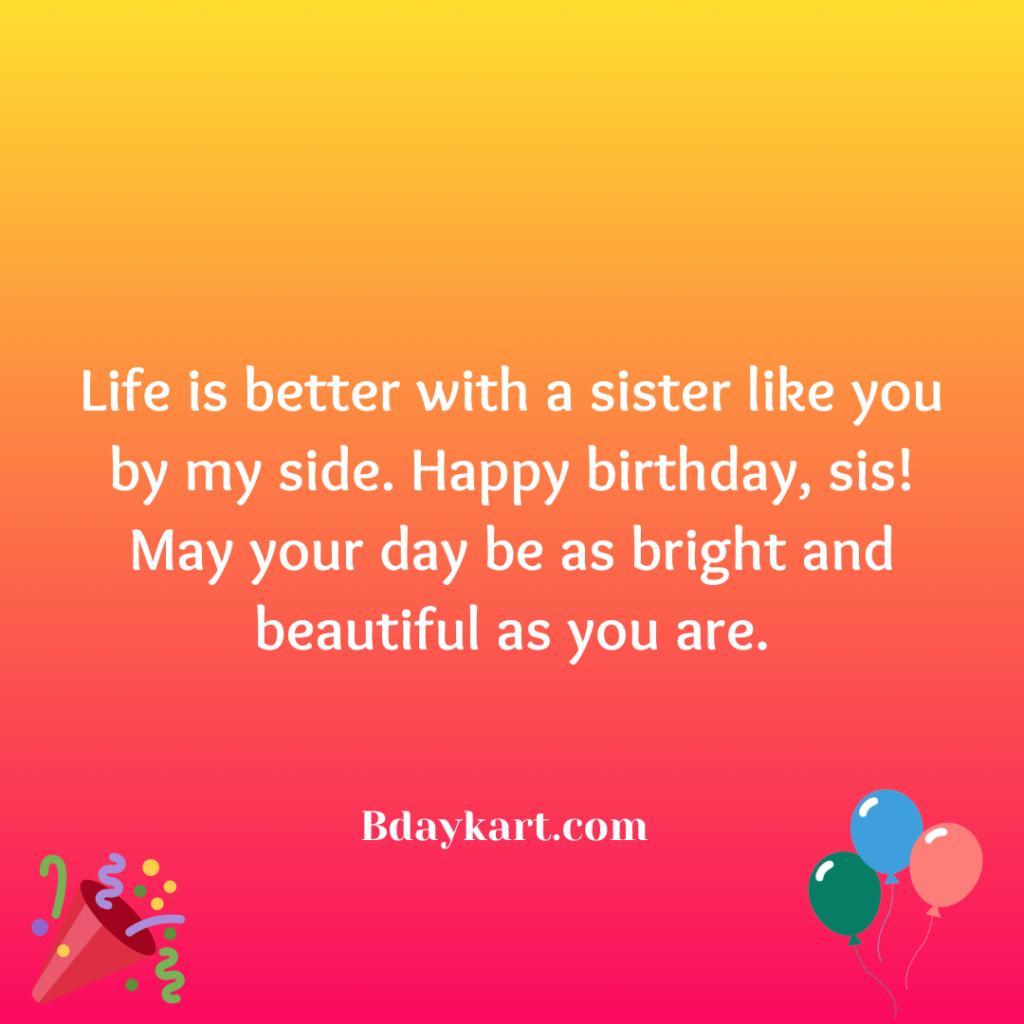 Heart Touching Birthday Wishes for Sister