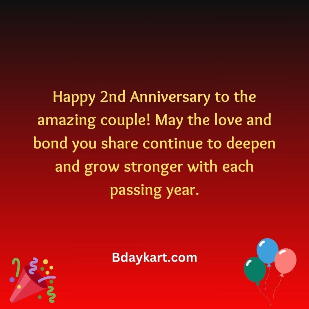 2nd Anniversary Wishes for Bhaiya Bhabhi