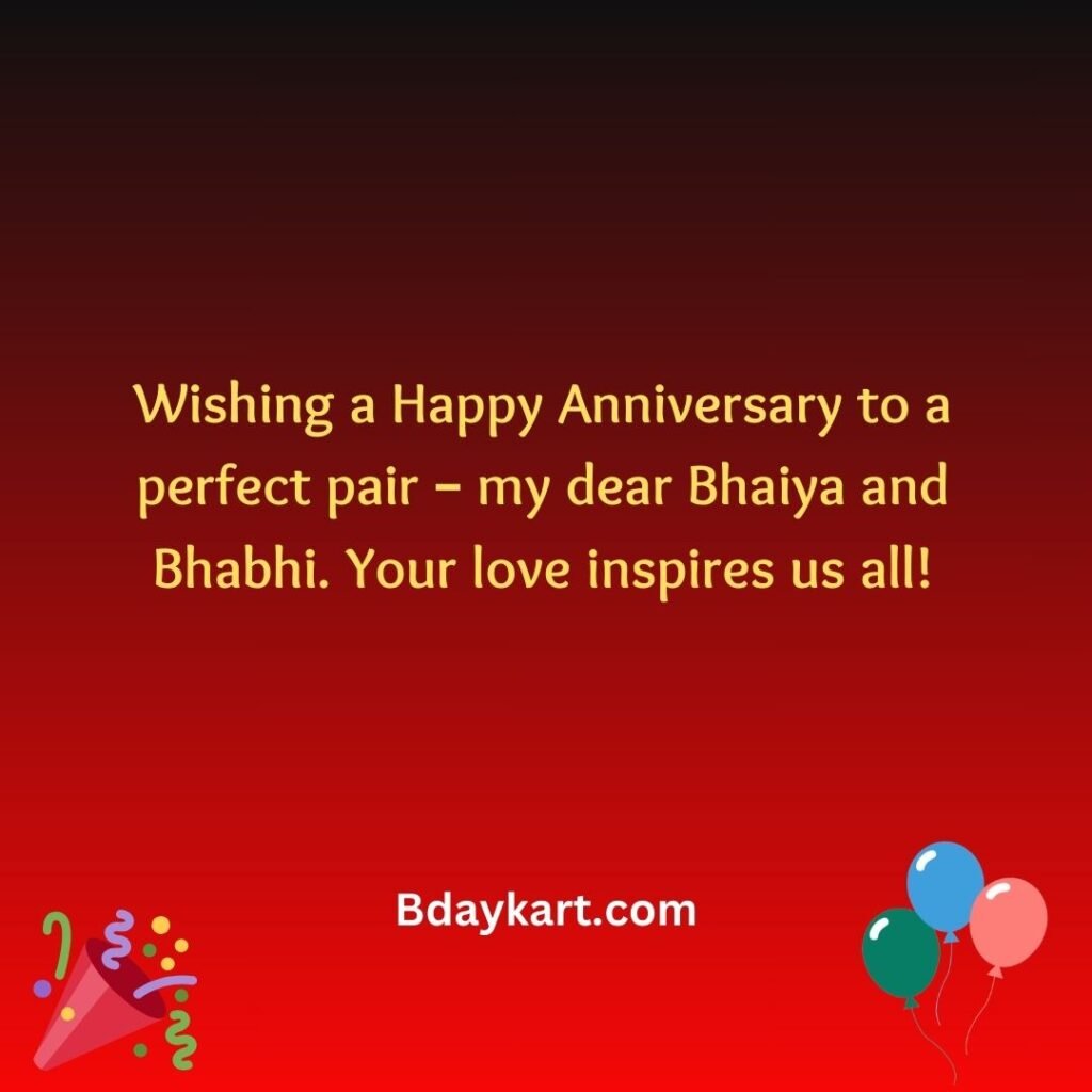 Anniversary Wishes for Bhaiya and Bhabhi (1)