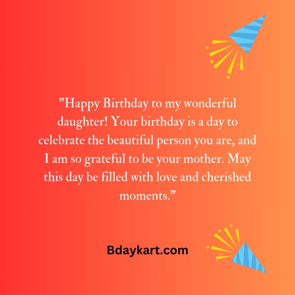 Heart Touching Birthday Wishes for Daughter from Mother - Bdaykart.com