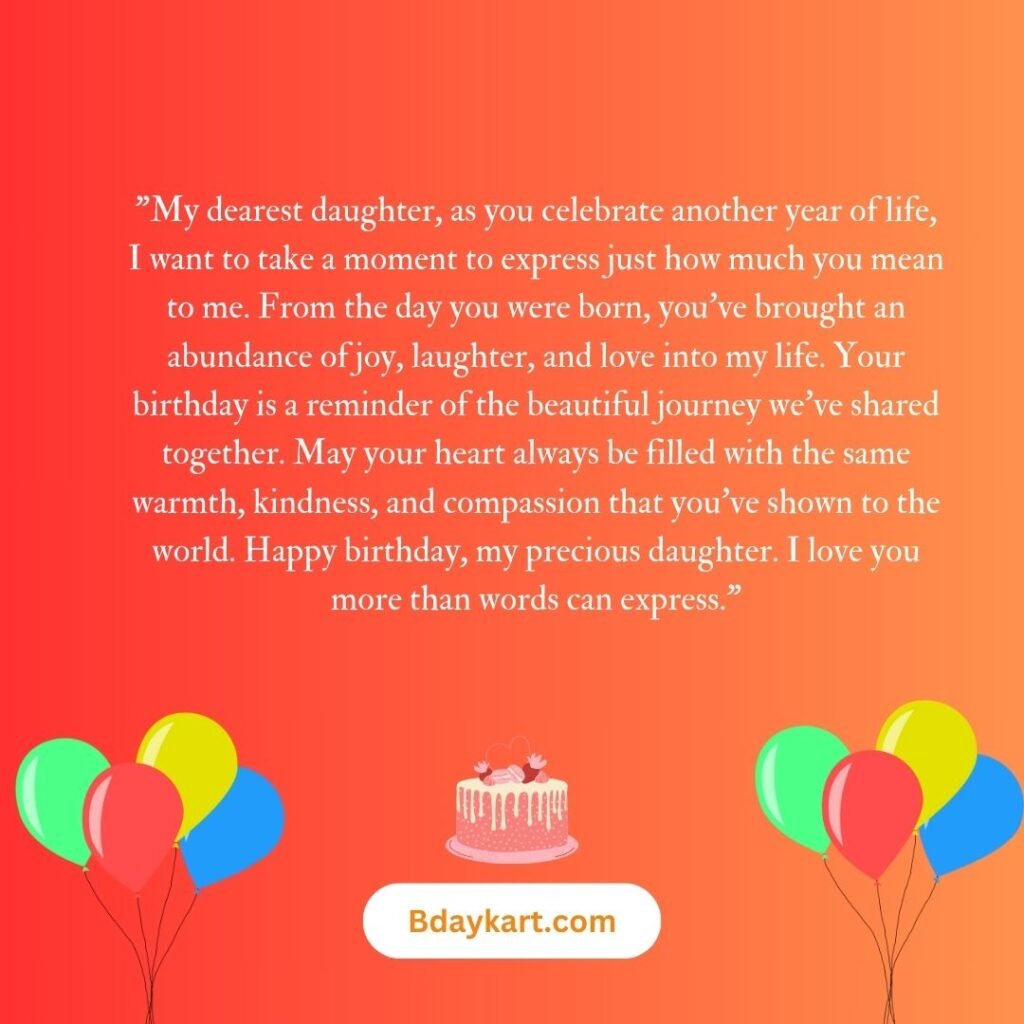 Heart Touching Birthday Wishes for Daughter from Father - Bdaykart.com