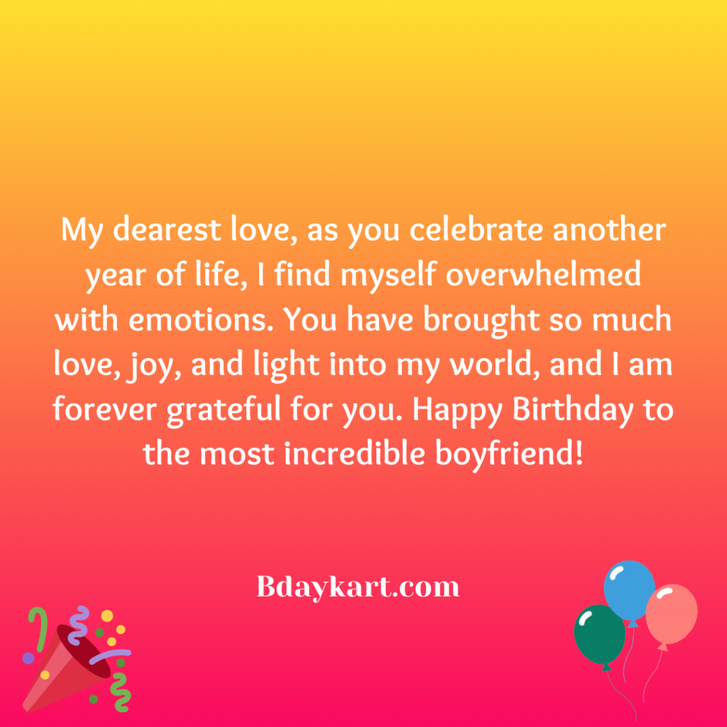 Long Emotional Birthday Wishes for Boyfriend