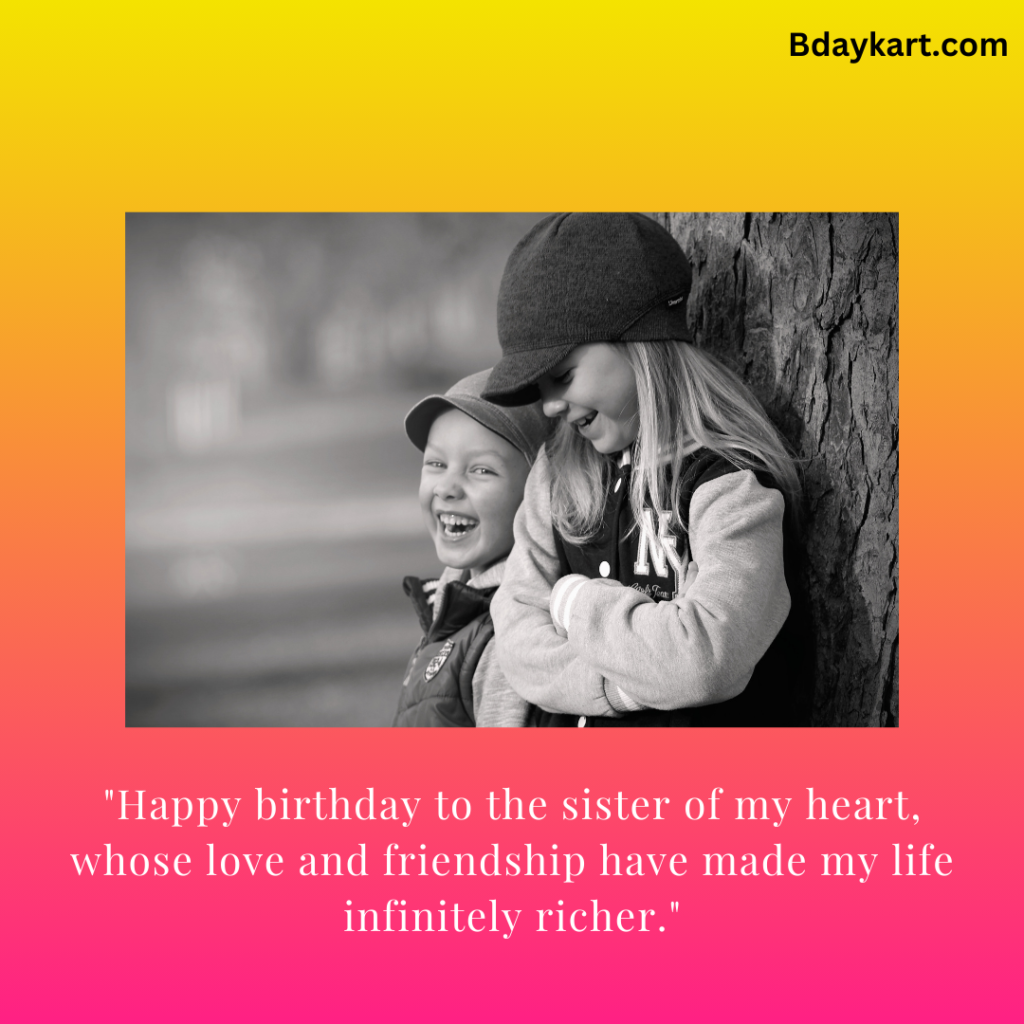 Birthday Wishes for Sister Not By Blood, but By Hear