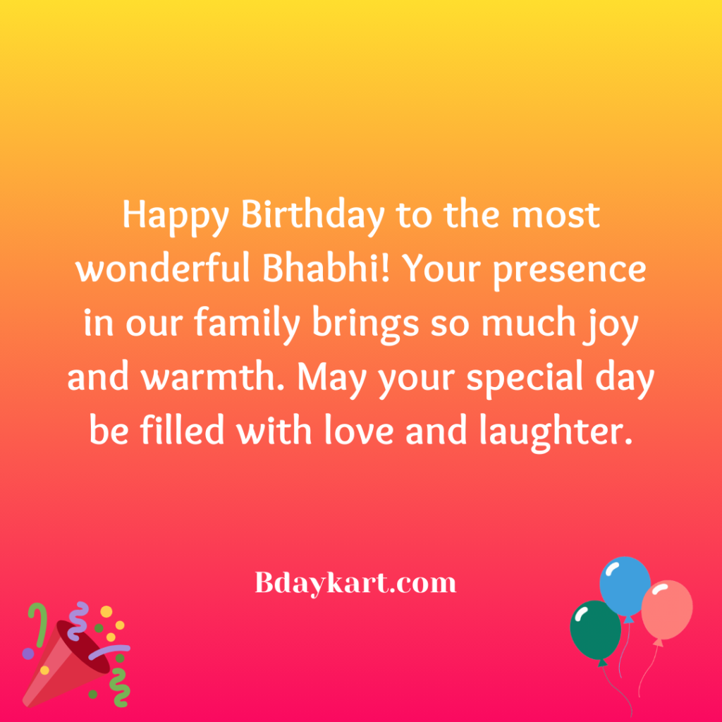 200+ Happy Birthday Wishes for Bhabhi - Bdaykart.com