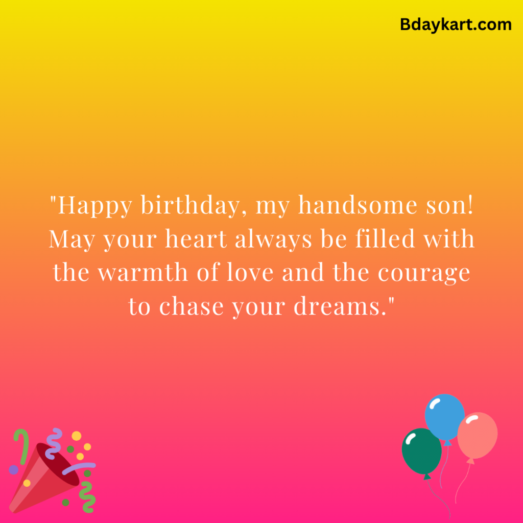 Simple Birthday Wishes for Son from Mother