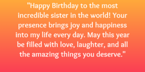 Happy Birthday Paragraphs for Sisters