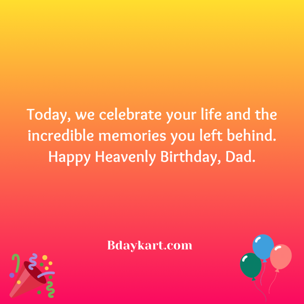Happy Heavenly Birthday Dad Message