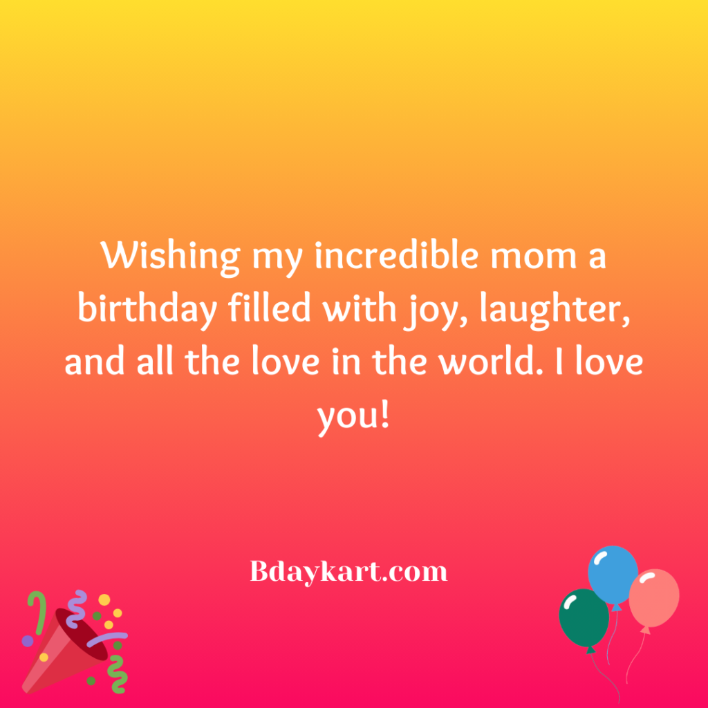 Short Birthday Wishes for Mom from Son