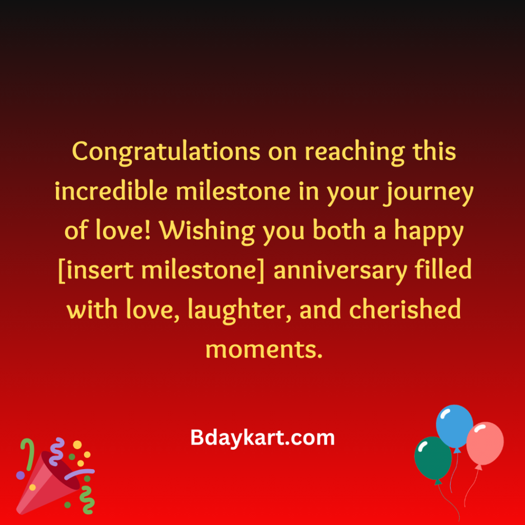 Milestone Anniversary Wishes for Friend