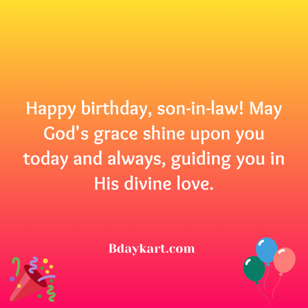 Religious Birthday Wishes For Son-in-Law